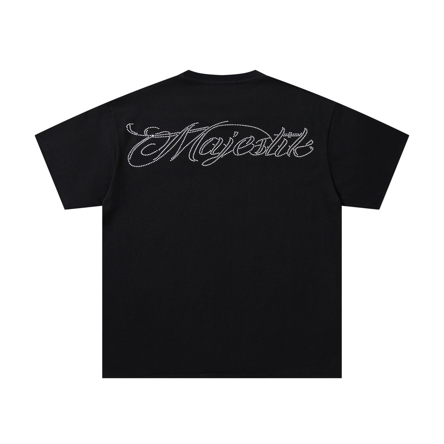 MAJESTIK Blue-Green Front & Script Back Graphic T-Shirt ¡ª back